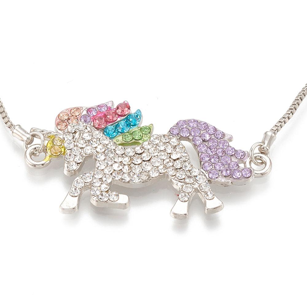 Rhinestone Unicorn Adjustable Bracelet - Fierce Lynx Designs