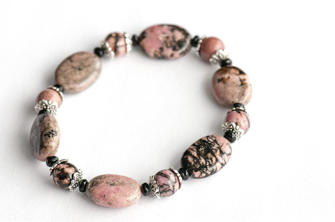 Rhodonite Rescue - Single Stretch Bracelet - Fierce Lynx Designs