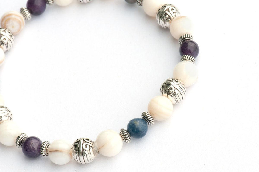 Rainbow Sapphire single stretch bracelet