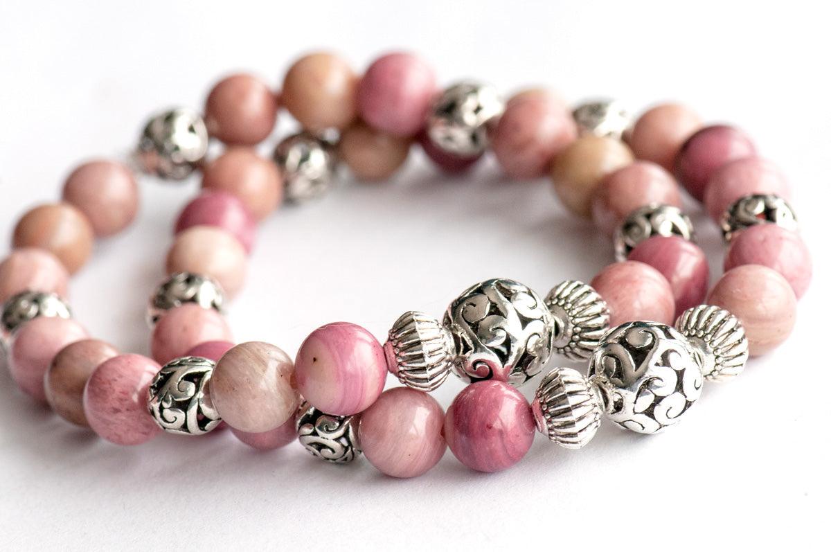 Handmade rhodochrosite bracelets for sale