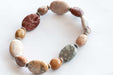 Sky Eye Jasper oval and nugget stone bracelet Handmade in New Brunswick