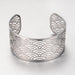 Stainless Steel Cuff Bangles with Wave Pattern - Fierce Lynx Designs