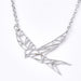 Stainless Steel Swallow Necklace bird in flight