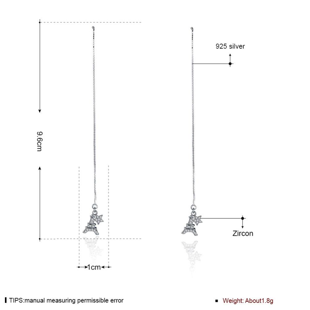 Sterling Silver Eiffel Tower Threader Earrings - Fierce Lynx Designs