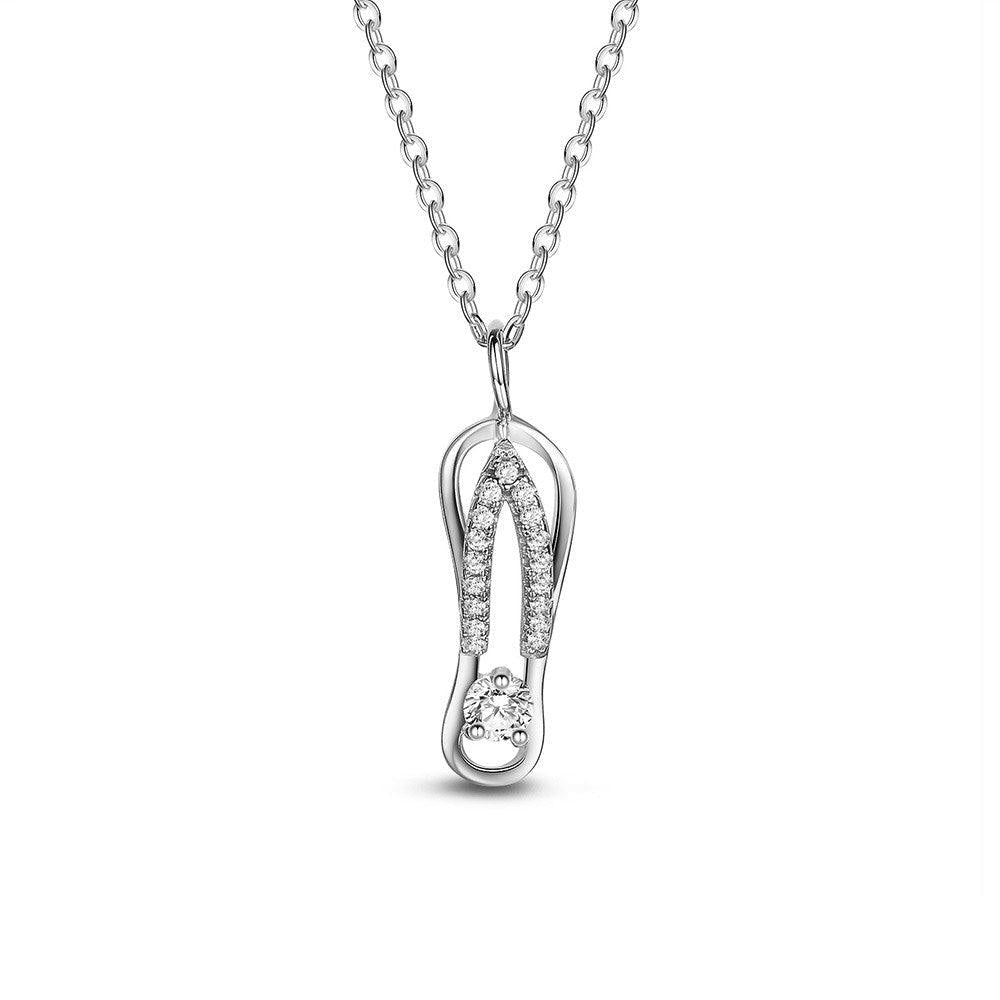 Sterling silver sandal necklace