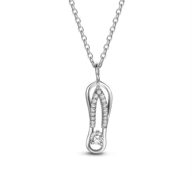 Sterling silver sandal necklace