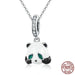Sterling silver necklace with panda pendant