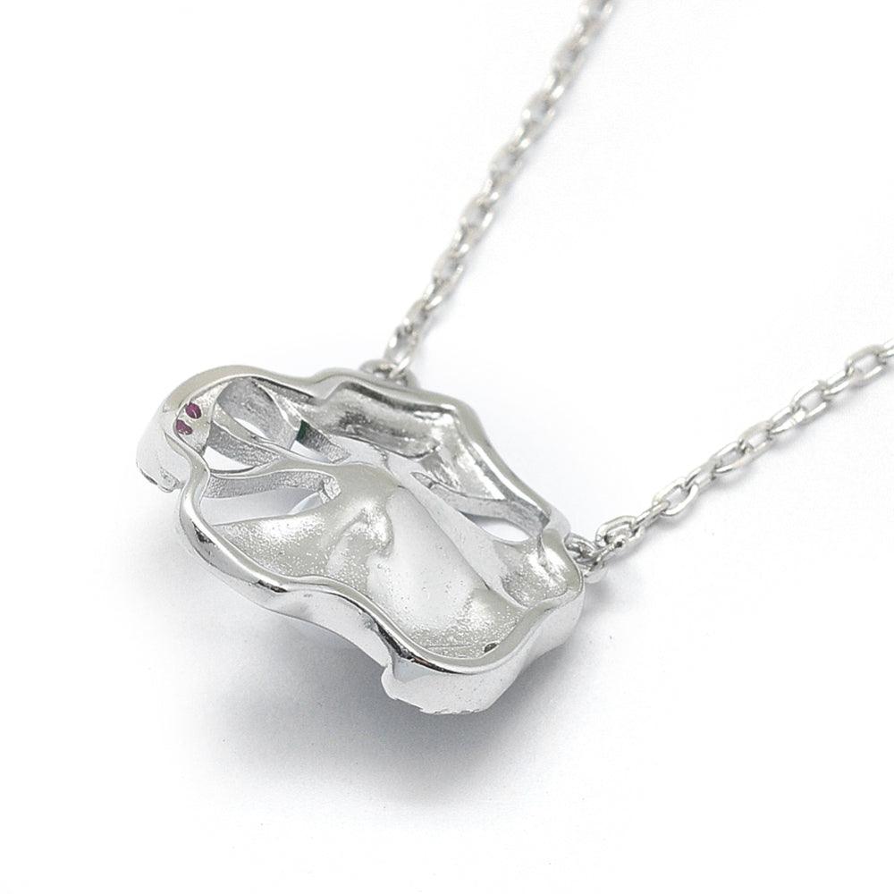 Sterling Silver Pendant Necklaces with Lotus & Pearl - Fierce Lynx Designs