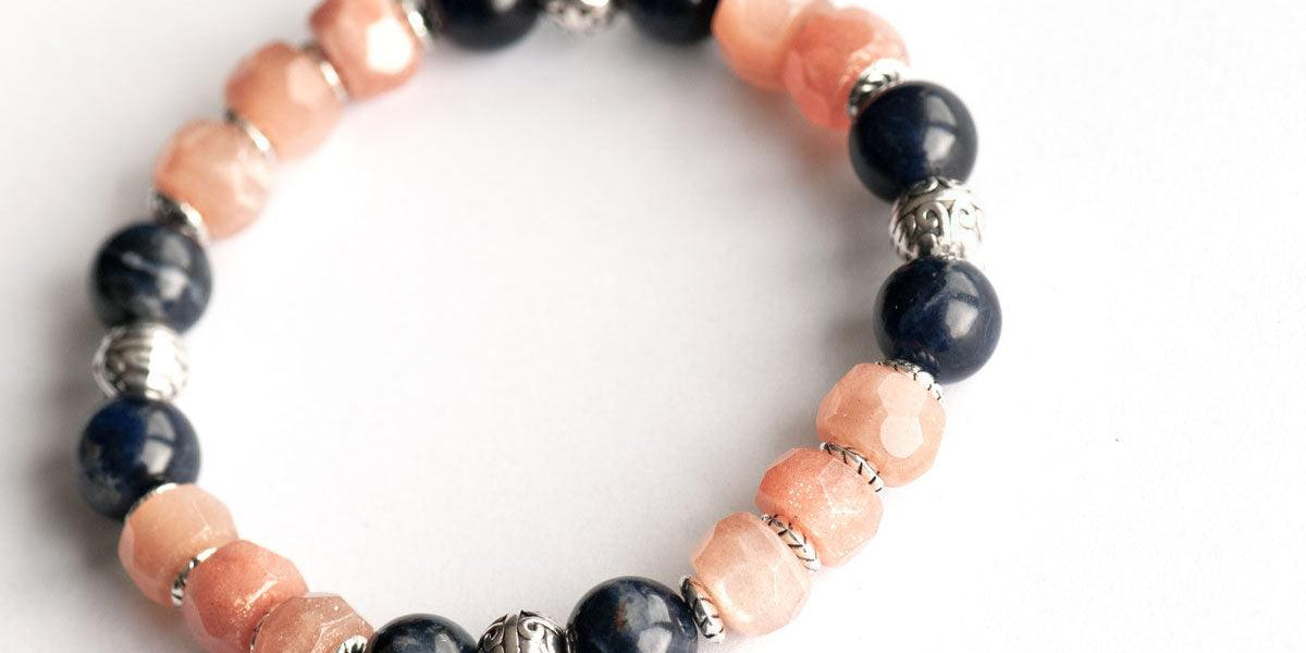 Crystal Bracelets for Manifesting Rose Quartz + Prism Beads