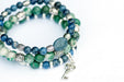 Thoughtful Lynx - Dumortierite and Jade gemstone bracelet set