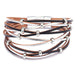 Vegan Leather Multi-Strand Cuff Bracelet - Fierce Lynx Designs