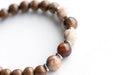 Gender Neutral Bracelet with wood and wood opalite beads